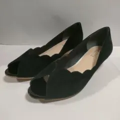 【未使用】ピッティ Pitti オープントゥ パンプス 黒 23.5cm EEのサムネイル