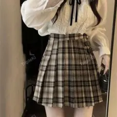 SHEINMサイズ チェック柄 プリーツスカート