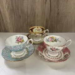 ロイヤルアルバート カップ&ソーサー 3客 イギリス製