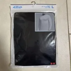 ユニクロAIRism ブラック 長袖シャツ L