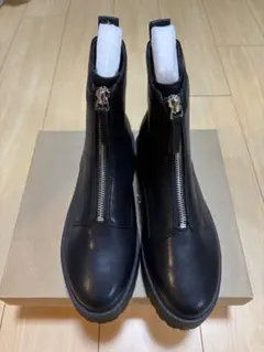 Oriental Traffic ブラックレザーブーツ 厚底M（23～23.5）