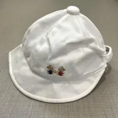 R*K様 familiar ファミリア ベビー用帽子 クマ刺繍　ホワイト　41～