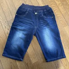 デニム風ハーフパンツ 150cm ダークブルー　美品