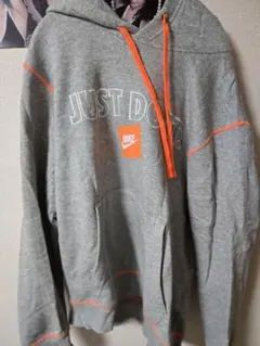 Nike グレー/オレンジ パーカー M