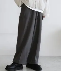 ETELIOセンターシームワイドバギードレープ