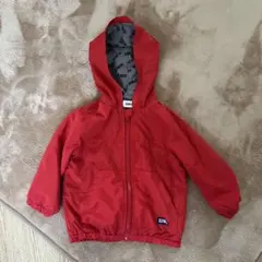 EDWIN 赤 フード付きジャケット　90 ロゴ　ジップ　ジャンバー