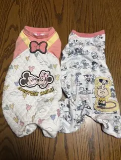 ミッキー＆ミニー　スヌーピー　犬服セット Sサイズ　ロンパース　つなぎ