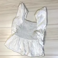 zara ❁ フリルホワイトトップス　152