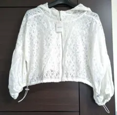 ☆新品&未使用&タグ付き「イング」レースフード付きクロップドジャケット☆