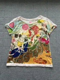 あちゃちゅむムチャチャ プリントTシャツ kids XLのサムネイル