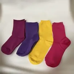 クルー丈レディースソックス　4点まとめ売り　送料無料