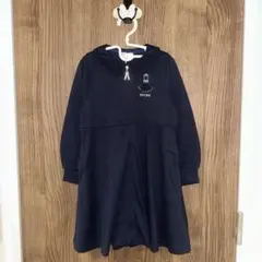 M*ん様 新品タグ付き　メゾピアノ　バレエ　衿つき　前開きカットワンピース　紺