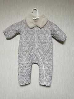 petit main 花柄キルティングアウター 70 ジャンプスース