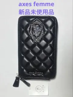 axes femme ブラック キルティングミニショルダーバッグ