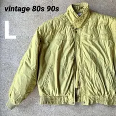 ビンテージ80s 90s【Y2K・中綿ブルゾン・ボアライナー付き】イエロー