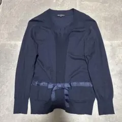 新品未使用　23区　カーディガン　ネイビー 23区 【SLOW】ラムズウールナイロン Vネック カーディガン （ネイビー