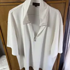 ETELIO 梨地ハーフジップ 半袖プルオーバー