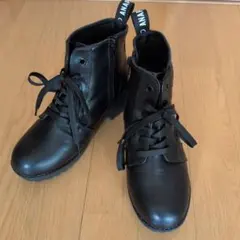 ANAPGIRL ブラック レースアップブーツ