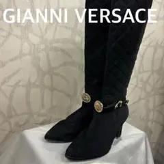 Gianni Versace メデューサモチーフ　キルティングロングブーツ　Rのサムネイル