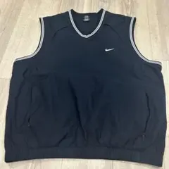 美品 00s NIKE GOLF スウッシュ刺繍 ナイロンベスト 黒 L Y2K - メルカリ