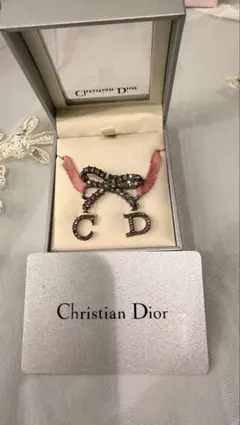 Christian Dior リボンとC,Dモチーフブレスレットヴィンテージ箱付