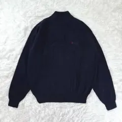 U.S. POLO ASSN ニット　セーター　LL 紺　ロゴ刺繍　ウール100