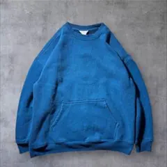 DANSKIN無地ソリッドスウェット ブルー ビッグシルエット ボックス 古着