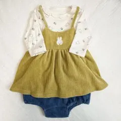 ミッフィー　ワンピース　2点セット　冬服　80