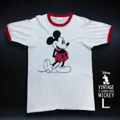 ny21y様専用スペシャル 70s Disney 白足 ミッキー L 赤リンガー