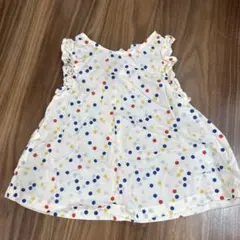 PETIT BATEAU 水玉模様ワンピース 18m