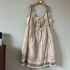 axes femme キャミワンピース 刺繍 レース