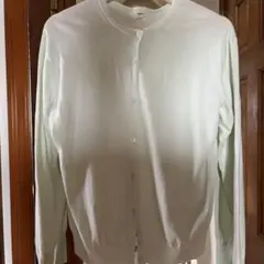 UNIQLO ユニクロ　UVカットスーピマコットンクルーネックカーディガン　L