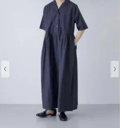 新品タグ付き かぐれ オープンカラーシャツワンピース アーバン