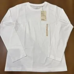 新品タグ付　無印良品　クルーネック長袖Tシャツ　白　Mサイズ