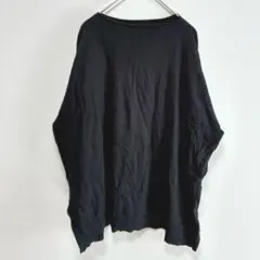 バルサラ　ニット　長袖　黒　ダウンショルダー　秋冬　シンプル　カジュアル