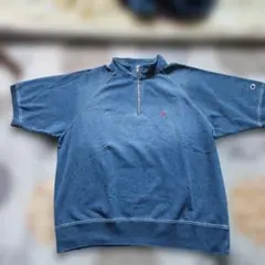 Champion ラグランショートスリーブハーフジップスウェットシャツ