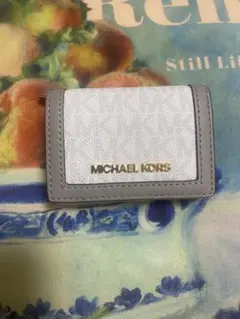 MICHAEL KORS 三つ折り財布 ホワイト・グレー