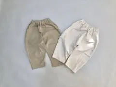 新品　ナチュラルワイドパンツ　女の子　男の子　ボトムス無地　秋　冬　春　シンプル