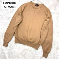 美品✨エンポリオアルマーニ ウール ロゴ M ニット セーター ベージュのサムネイル