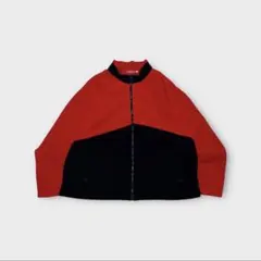 90s Marlboro UNLIMITED 切替フリースジャケット 赤黒
