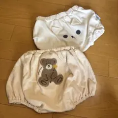 クマ耳付きフリースパンツセット