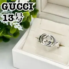 GUCCI ダブルGロゴ シルバーリング 13号 グッチ GGロゴ 925