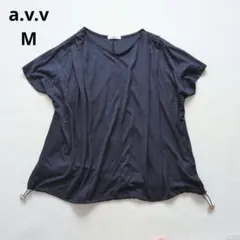 a.v.v 接触冷感 UVカット 吸水速乾ドロストヘムカットソー ネイビー　Мのサムネイル