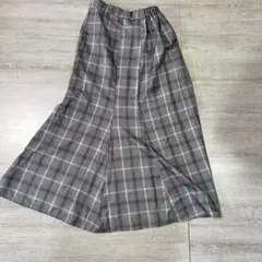 (大幅値下げ！)グレー系チェック フレアスカート