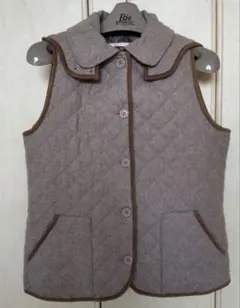 ✅大幅値下げ　フード付き キルティングベスト　M　レーシーフォレスト