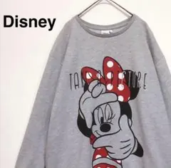 Disney ディズニー スウェット トレーナー L グレー ミニーマウス 古着