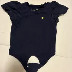 美品★kate spade ネイビー レース袖 Tシャツ 80