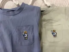 POLO刺繍ポケットTシャツ 2枚セット110cm