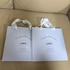 gelato pique ショップ袋 ライトブルー2枚セット