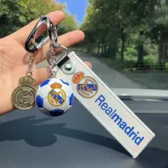 REAL Madridキーホルダー レアルマドリードストラップミニサッカーボール